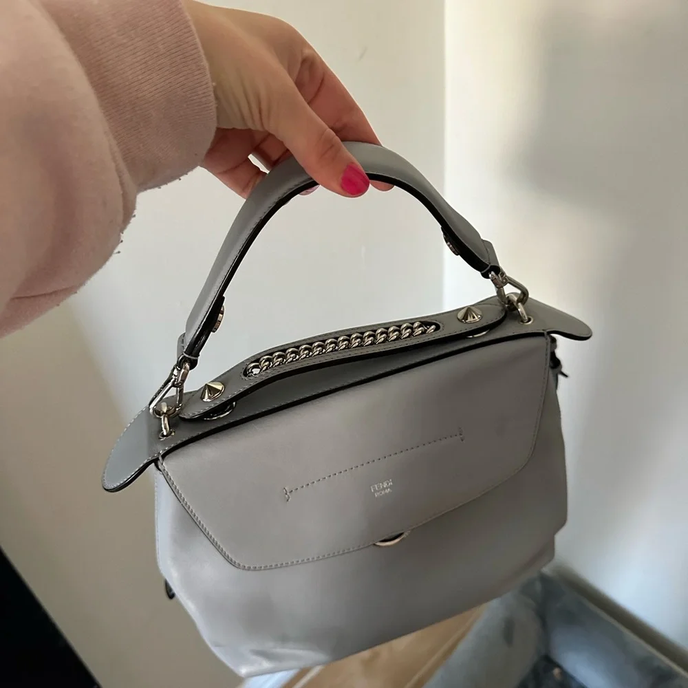 Fendi Small Back to School Backpack Light Blue - Picture 4 of 15